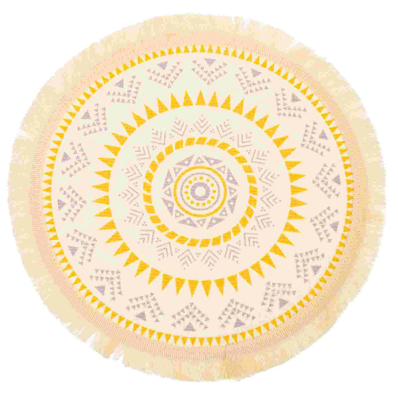 

Washable Delicate Decorative Round Place Mat Placemat Dining Mat Decorative Table Mat for Tableware Home Dinner Table