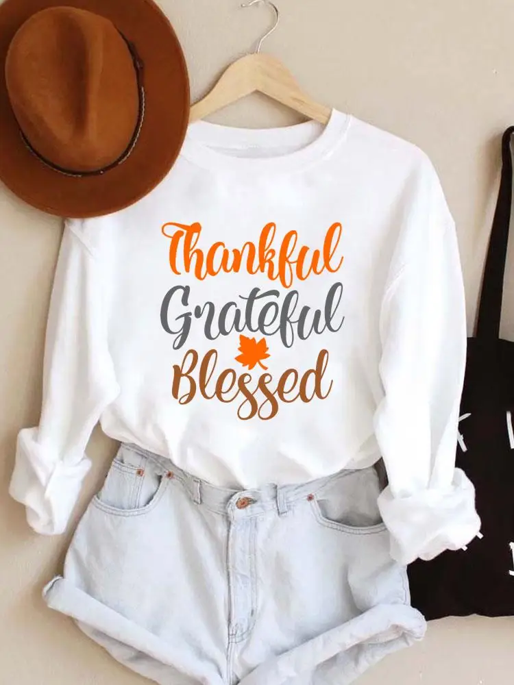 

Letter Cute Love Thanksgiving Halloween Fall Autumn Pullovers Female Spring Print Women Casual Woman Hoodies Graphic Sweatshirts