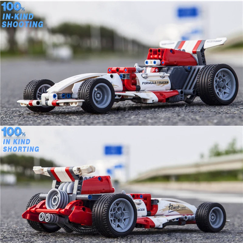 Конструктор гоночный автомобиль с функцией возврата 377 шт. для мальчиков DECOOL 3807