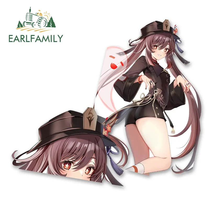 EARLFAMILY 13 см для Genshin Impact Hu Tao автонаклейки фургона мотоцикла ноутбука переводная