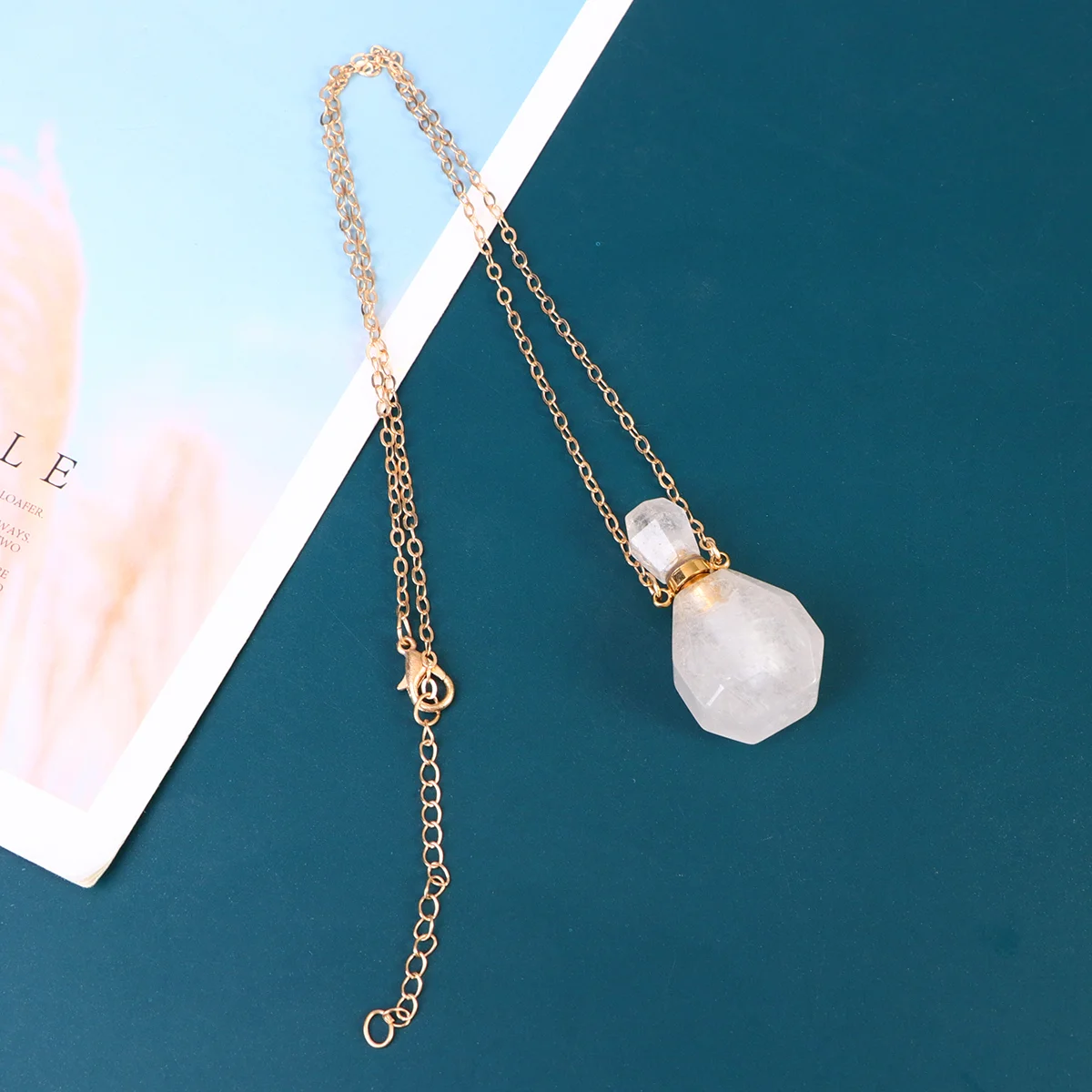 

Crystals Necklaces Vintage Perfume Necklace Crystal Perfume Bottle Necklace Gemstone Necklace Aroma Necklace Diffuser