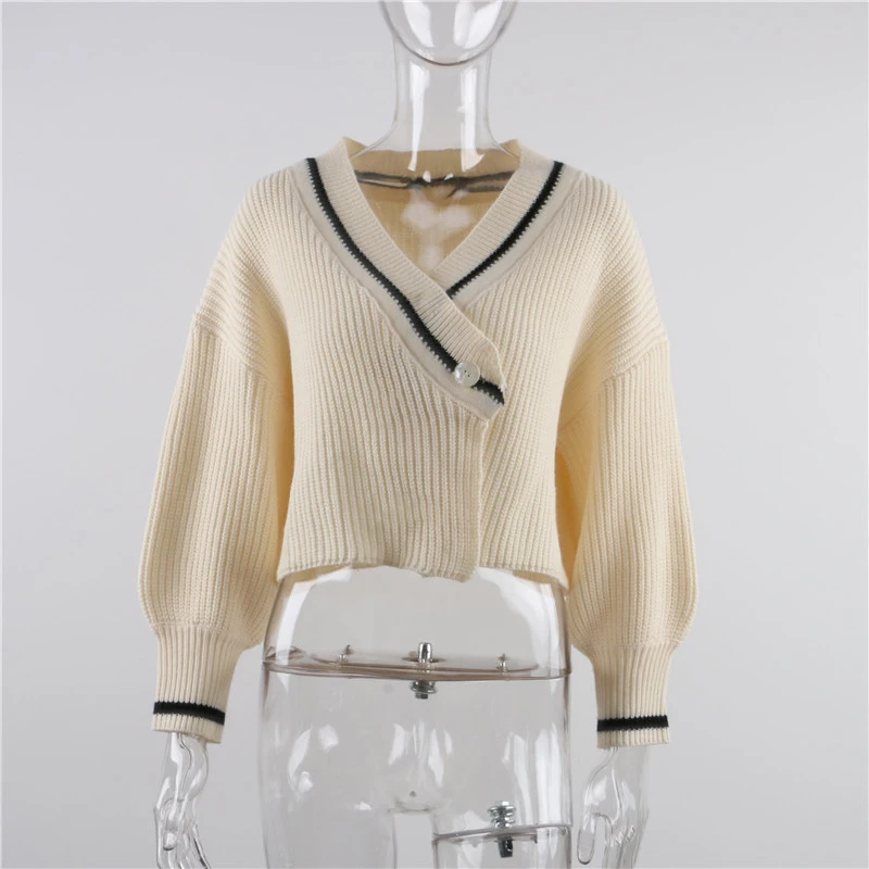 

Women's Fashion 2022 Loose Clanged V-neck, One-button, Long-sleeve Woolen Coat