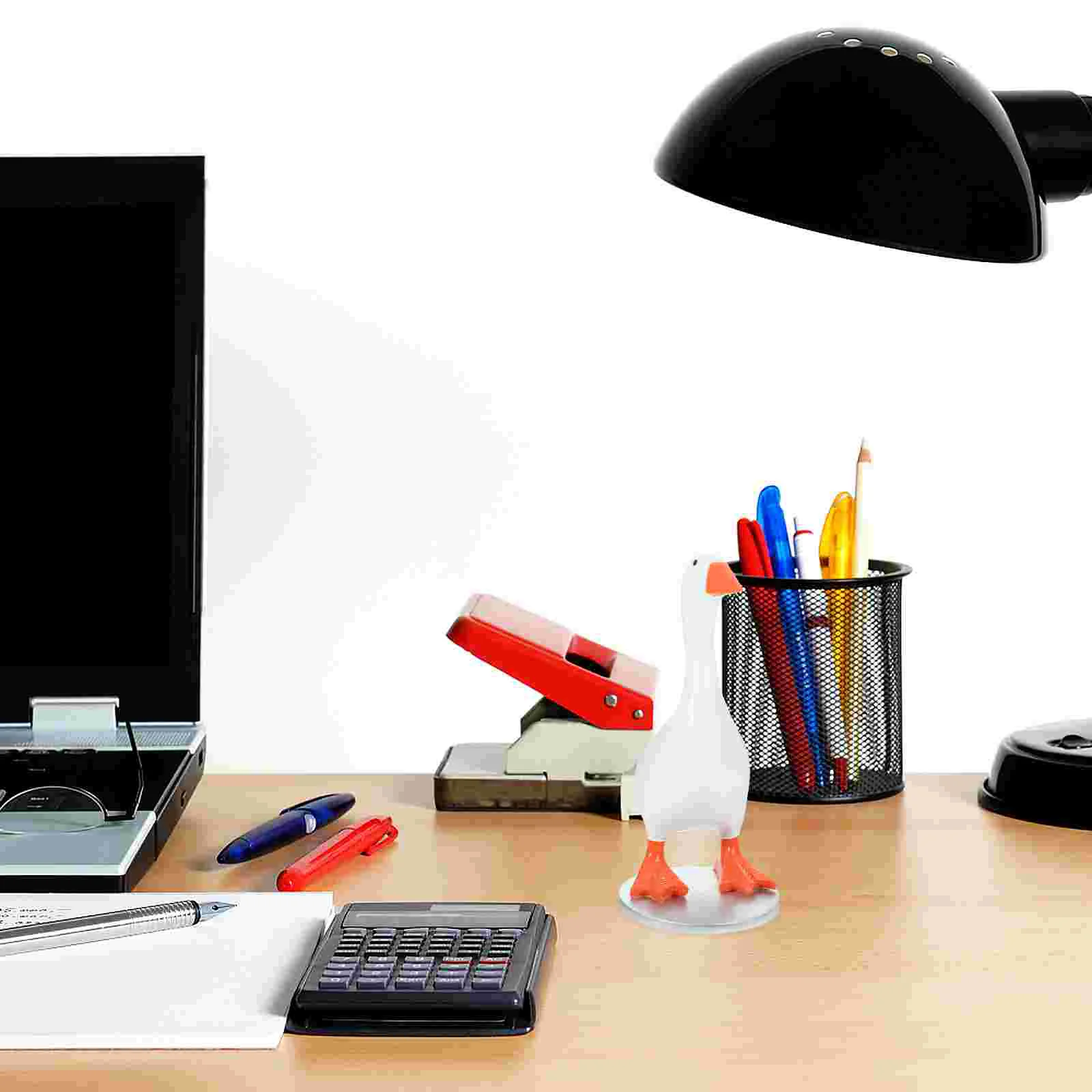 

Standing Key Storage Rack Home Decor Tabletop Cute Duck Statue Glasses Holder Decorative