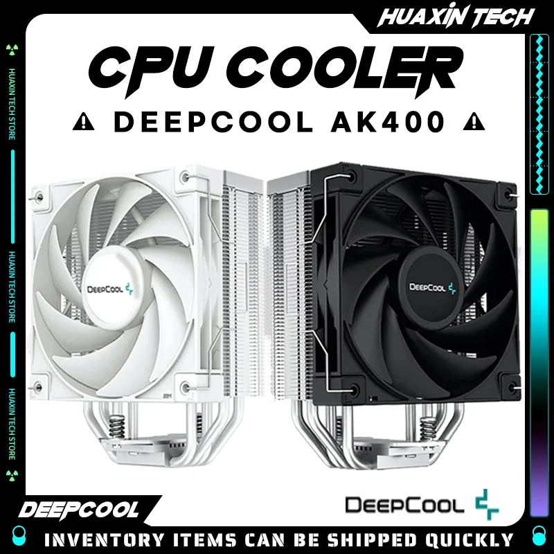

Deepcool AK400 Air-Cooled CPU Radiator 4 Heat Pipes 120mm Silent FDB Fan Desktop Computer Thin Cooling Fan LGA1700 1200 115X AM4