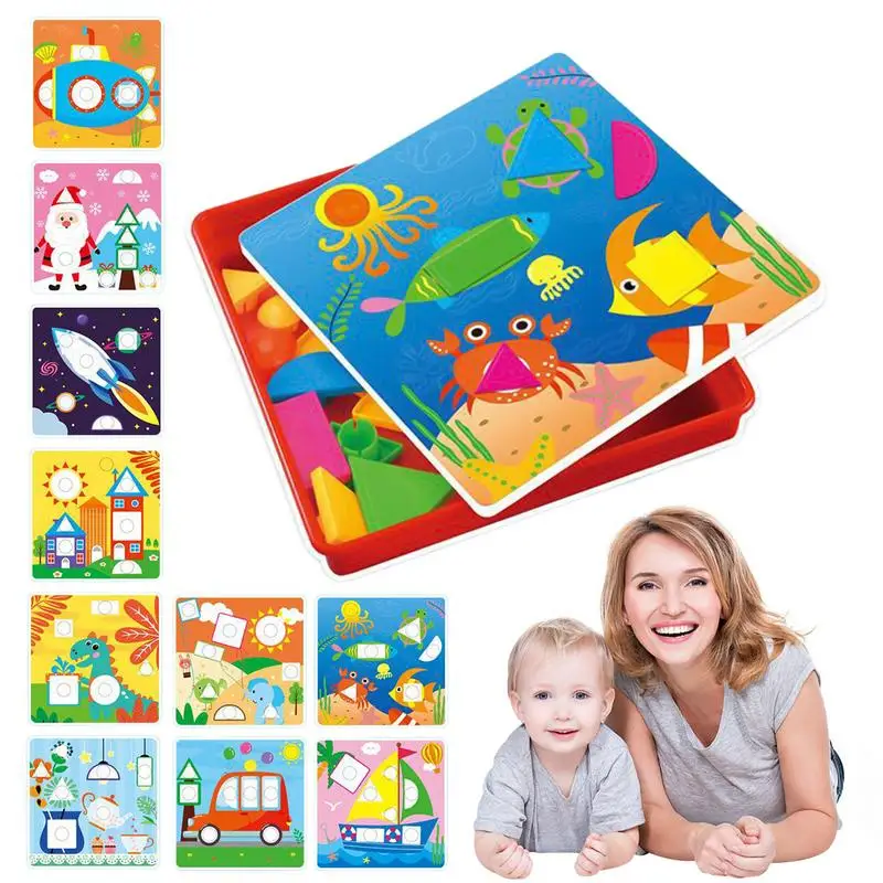 

Kids Color Pegboard Toy Developmental Button Art Toy With Storage Tray Sorting Toys For Rewards Interaction Birthday Gift Early