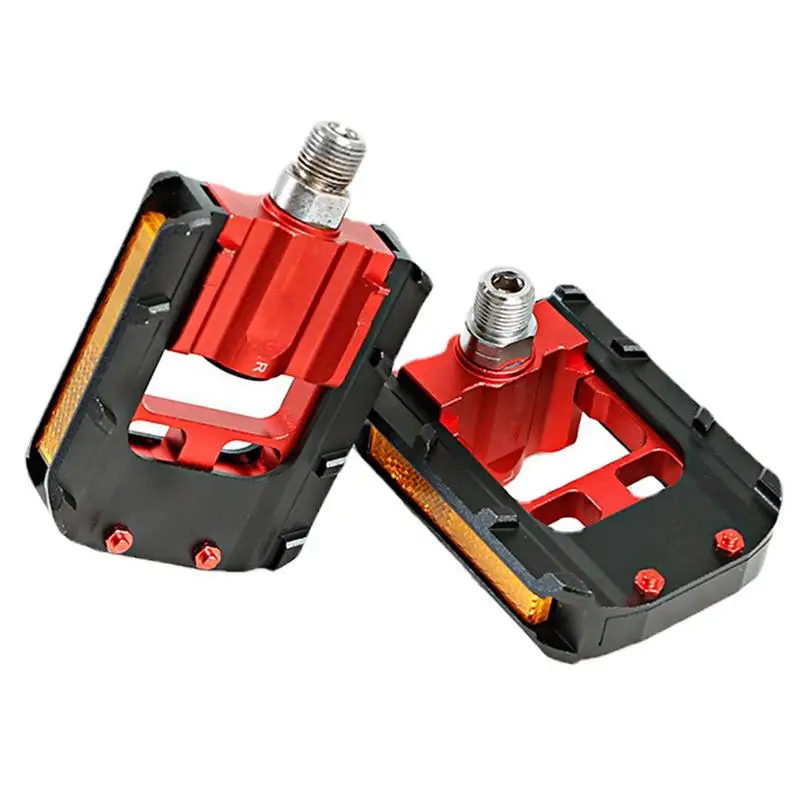 

Mountain Bike Pedals Reflector Design Mountain Bike Pedals Bike Platform Pedals Non-Slip Lightweight Durable Fits Most Adult