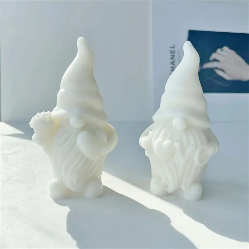 

Diy Valentine'S Day Silicone Candle Mould， Holiday Gifts Dwarf Subject Scented Resin Mold，Jelly/Cake/Soap Mold,Incense Candle Ho