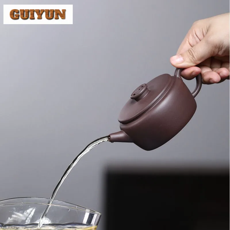 160 мл Элегантные фиолетовые глиняные чайники Исин ручной работы большой калибр