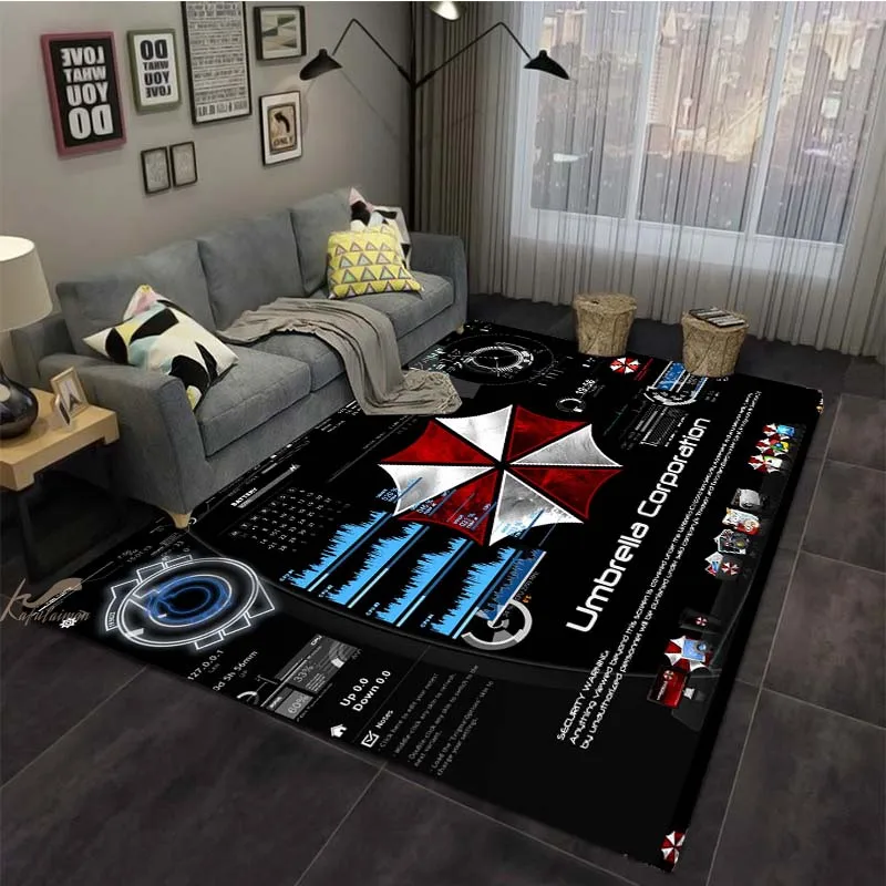 Zombie Carpet For Living Room Umbrella Large Area Rug Black Carpet Soft Bathmat Gift Halloween  Home Decoration picnic camping
