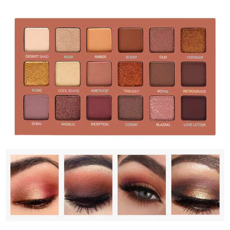 

18 Color Makeup Eyeshadow Palette Waterproof Matte Nude Smoky Beauty Cosmetic Make Up Eye Shadow Pallete Chocolate Color