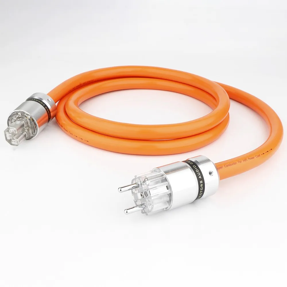 

Preffair D505 HI-End 5N OFC Pure Copper European Standard Power Connector EU/US Schuko Power Cord HIFI