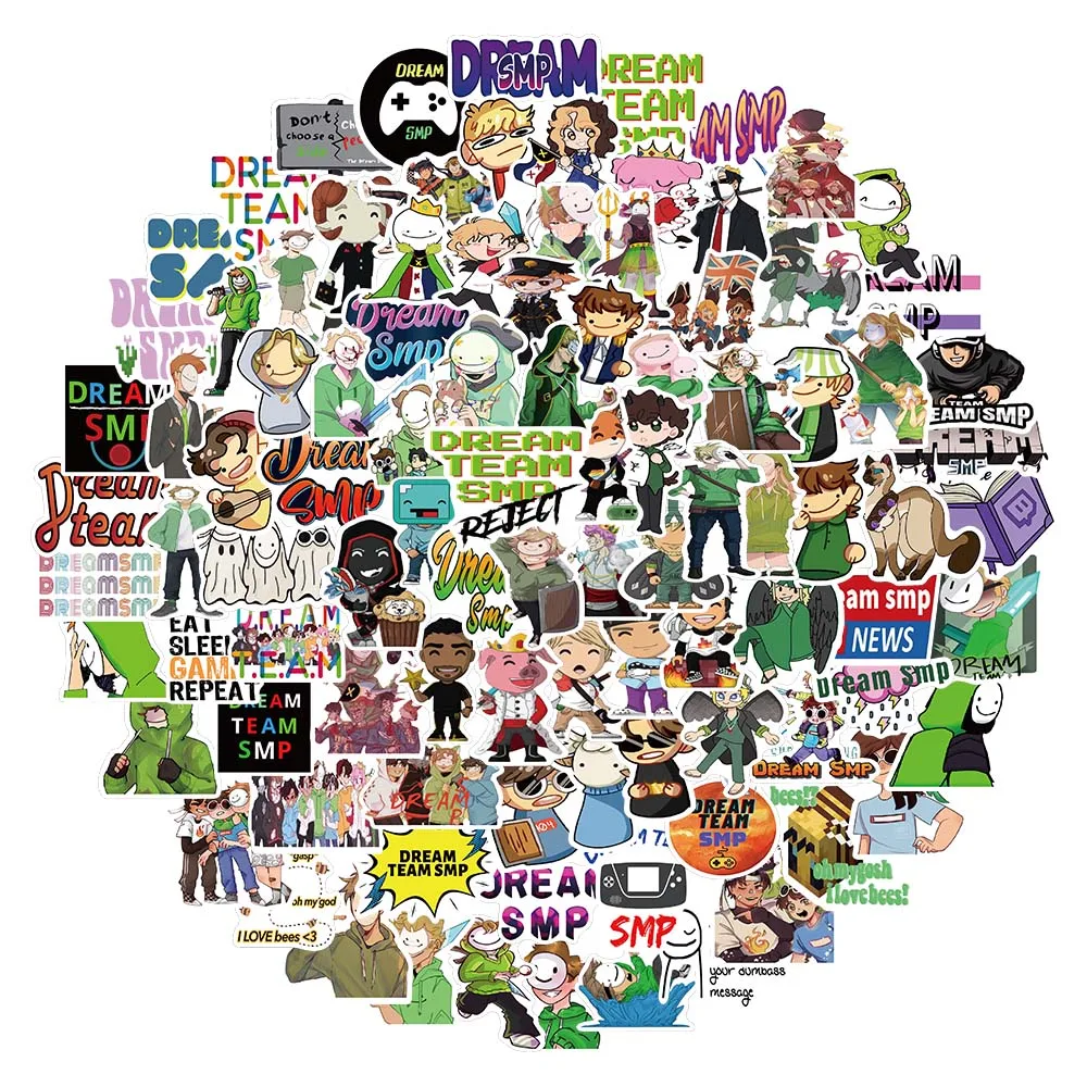 

Стикеры Мультяшные аниме мечты Smp, граффити, чемодан, гитара, холодильник, ноутбук, водонепроницаемые наклейки для детей, 10/50/100 шт.