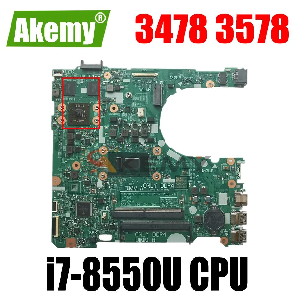 

Новая материнская плата для ноутбука Dell Inspiron 17841 3476/Vostro 3576 3478 3578