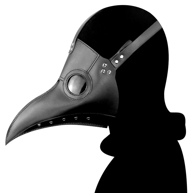Carnival Halloween Gothic Style Punk Crow Reaper Black Masks Plague Clown Beak Mask Fancy Devil Cosplay Party Scary Face Cover |