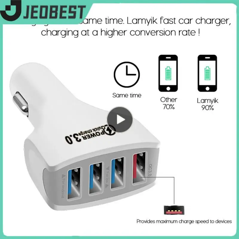 

3.5a Car Phone Charger Multifunctional Practical Car Charger Portable Universal Car Supplies Qc3.0 Moible Phone Pd Charger