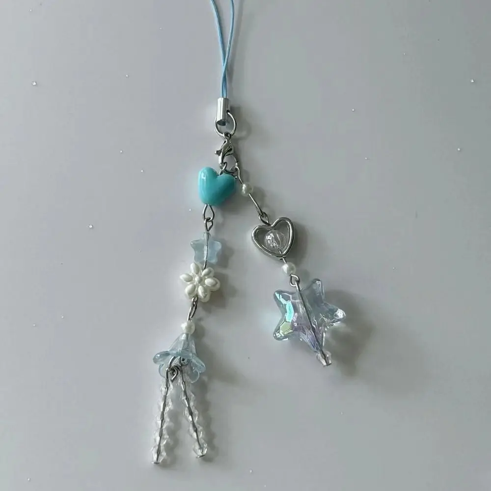 Розовый симпатичный Y2K персиковый Подвеска для телефона милый бант бусина ручной