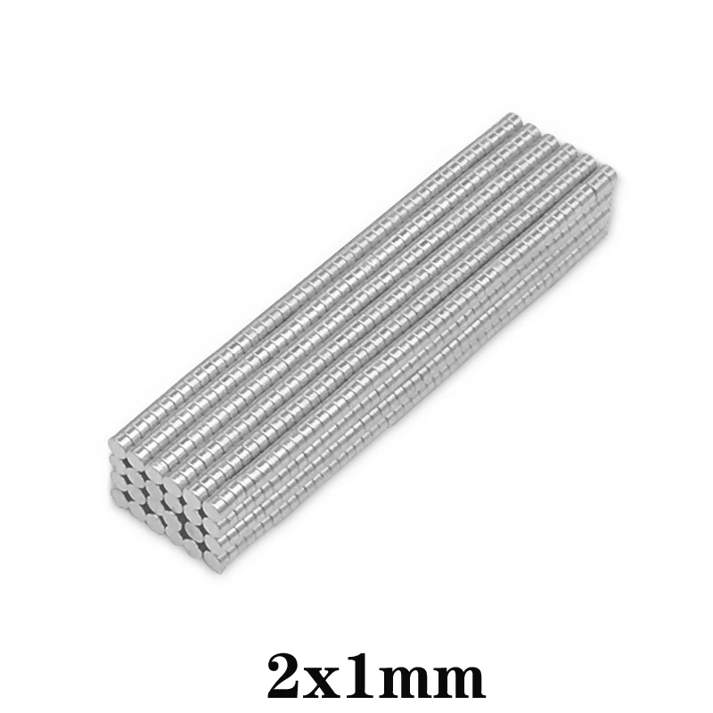 

100~10000PCS 2x1 Small Round Magnet 2*1mm Neodymium Powerful Magnetic 2x1mm Permanent NdFeB Strong Magnet 2*1 mini Disc magnet