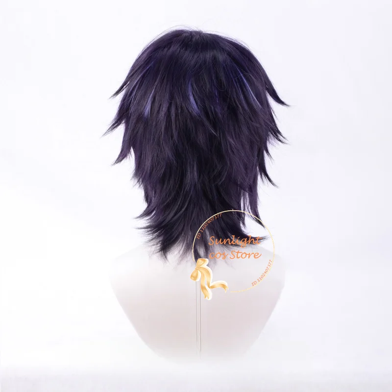 Аниме Itsuki Shikatani Yarichin B Club Косплей Парик Темно-фиолетовый Мелирование Термостойкие