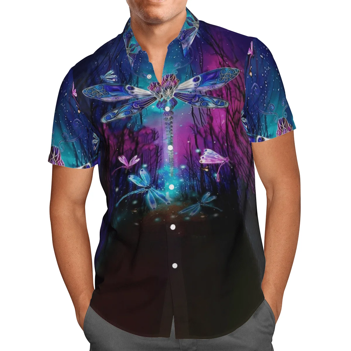 Hippie Hawaiian Shirt Button shirts Summer Holiday Casual Beach Short-sleeve 3D Printed 2022 Fashion Mens Hip Hop Lapel US Size