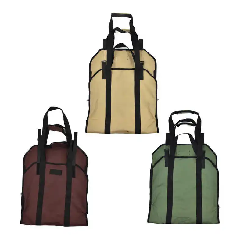 

Firewood Carrier Firewood Tote Bag Oxford Cloth with Zippers for Garden