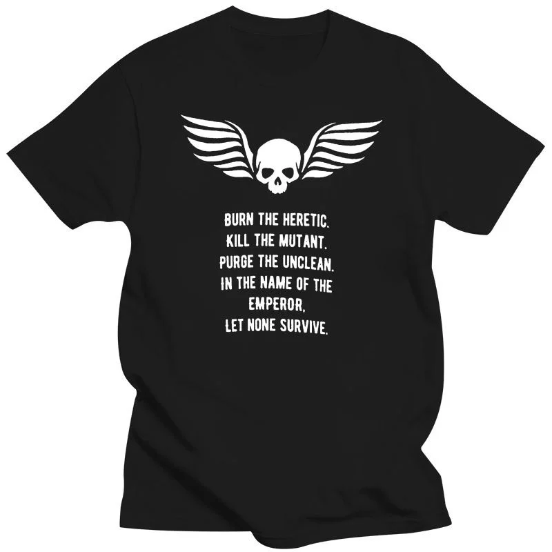 

New Let None Survive Wargaming Meme T shirt 40000 40k primaris emblem legion