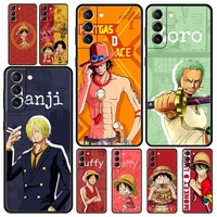 one piece monkey d luffy phone case for samsung galaxy s22 s20 fe s21 ultra 5g s9 s8 s10 plus s10e note 10 lite 20 black cover