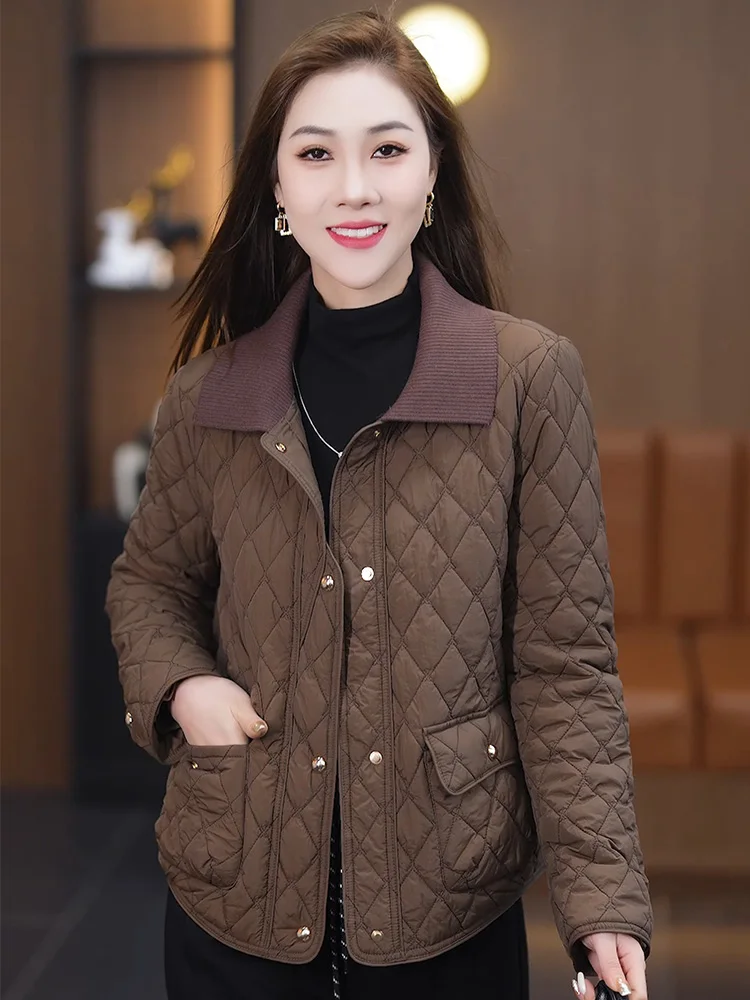 Осень-зима 2023 новое короткое пуховое пальто с шерстяным воротником женская мода