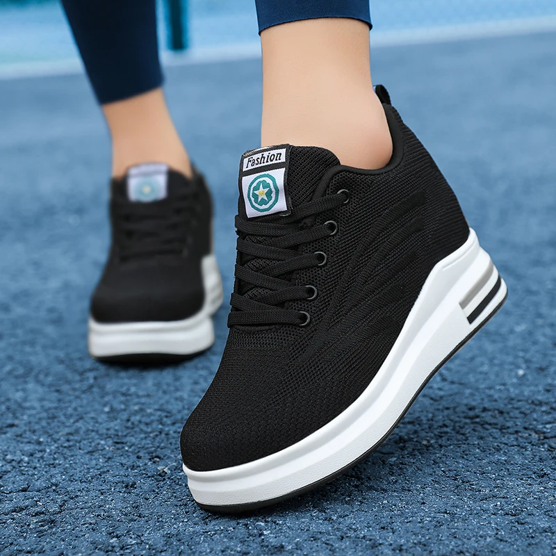 Кроссовки женские сетчатые дышащие Невидимые повседневная спортивная обувь для