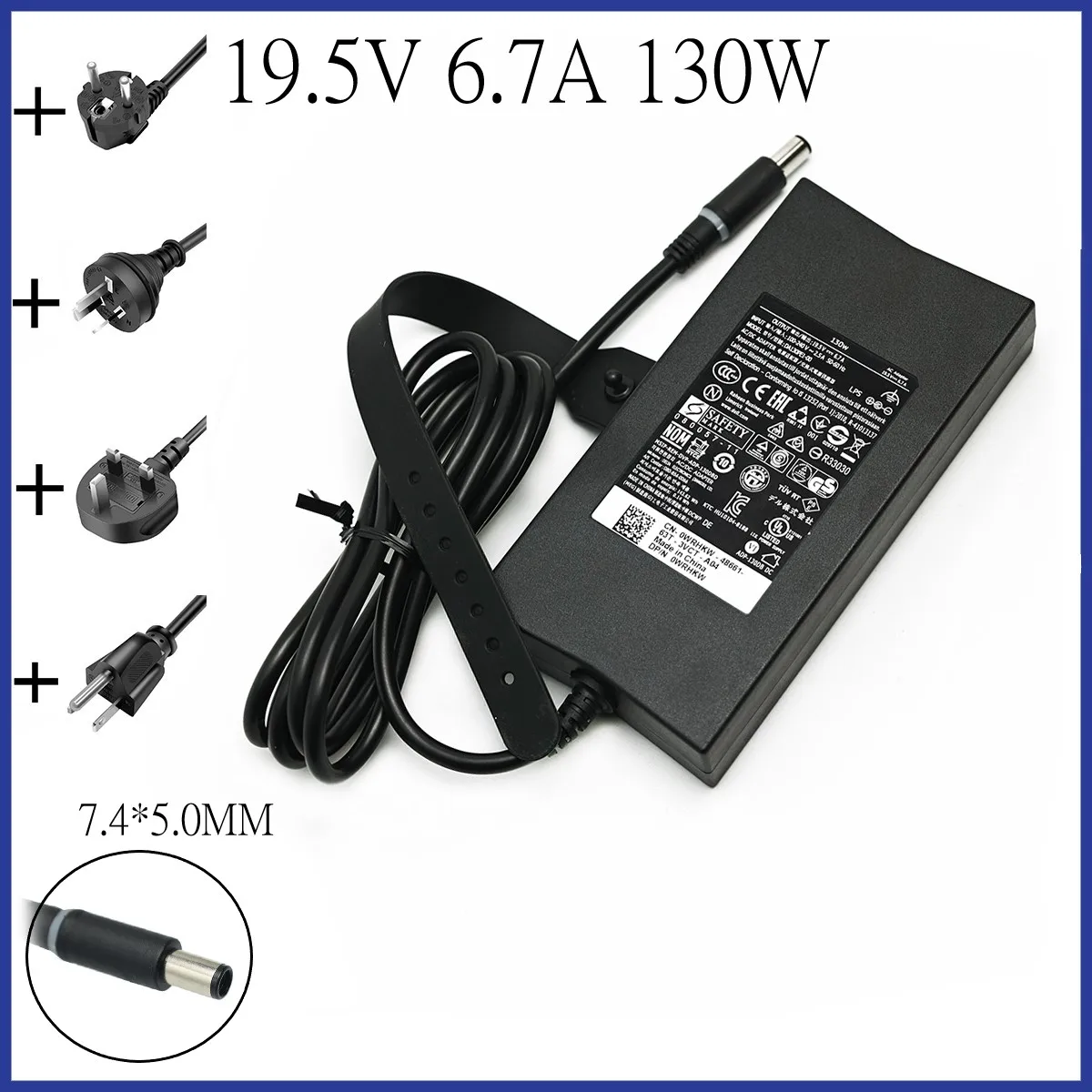 

AC Adapter 19.5V 6.7A 130W Laptop Charger For Dell Lnspiron 15 5576 5577 7557 7559 7566 7567 17R N7110 XPS Gen 2 PA-4E P60F002