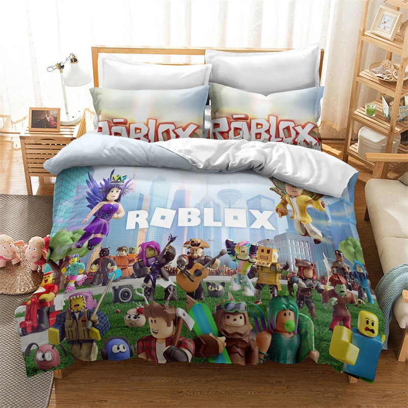 Комплект постельного белья roblox-games с мультяшными 3d-изображениями набор