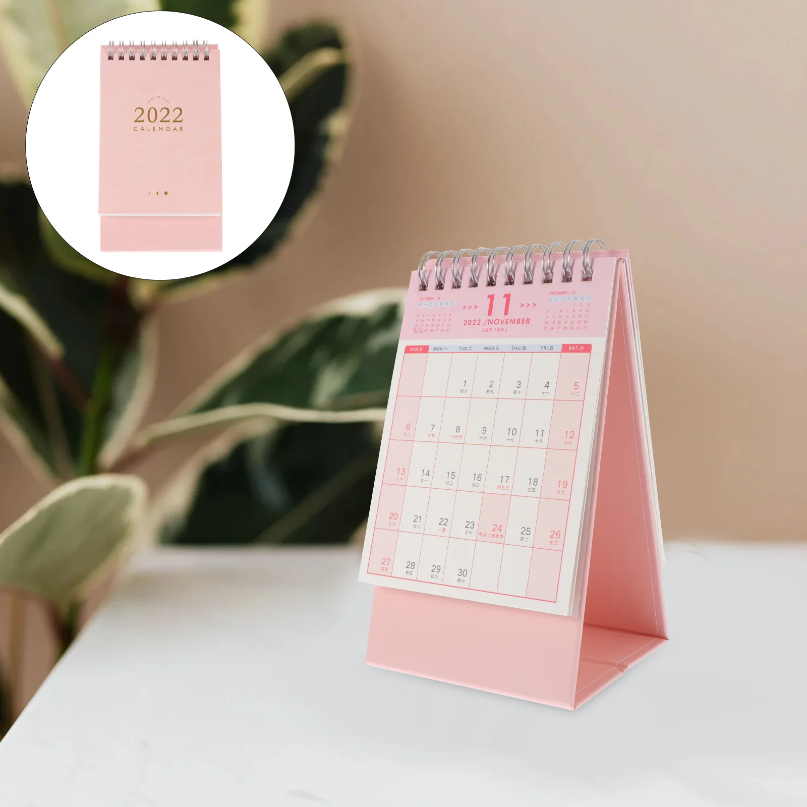 

2Pcs Portable Creative Desktop 2022 Note Calendar Mini Desk Calendar Decor