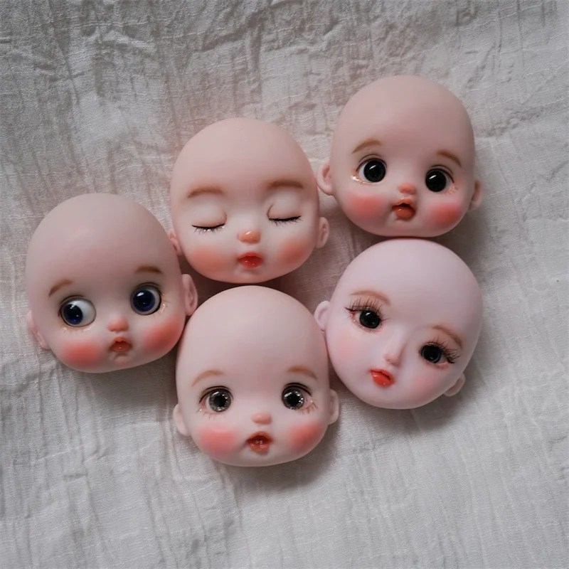 

1/8 Bjd Детская кукла голова, сделай сам, сделанная на заказ Смола Ob11, макияж, серые глаза, милая кукла, форма, кукла, аксессуары, игрушки для девочек, подарок специально