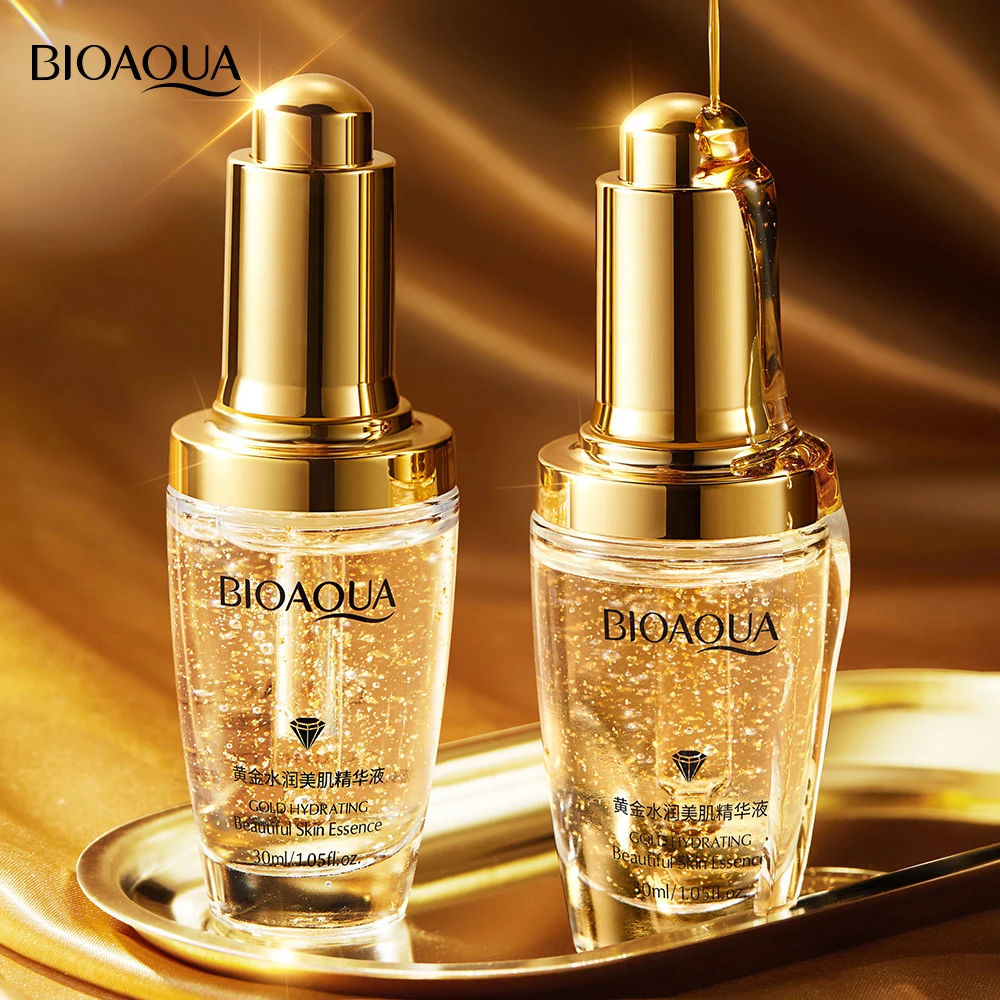 

2pcs BIOAQUA 24K Gold Moisturizing Face Serum Anti-wrinkle Refreshing skincare Facial Serum Essence Beauty Skin Care Products
