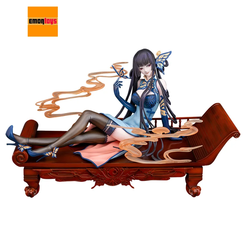 В наличии Оригинальные игрушки EMONTOYS ичихара Yuuko XxxHOLiC статуя серия China Dress Ver Аниме Фигурка модель экшн-игрушки подарок 16 см
