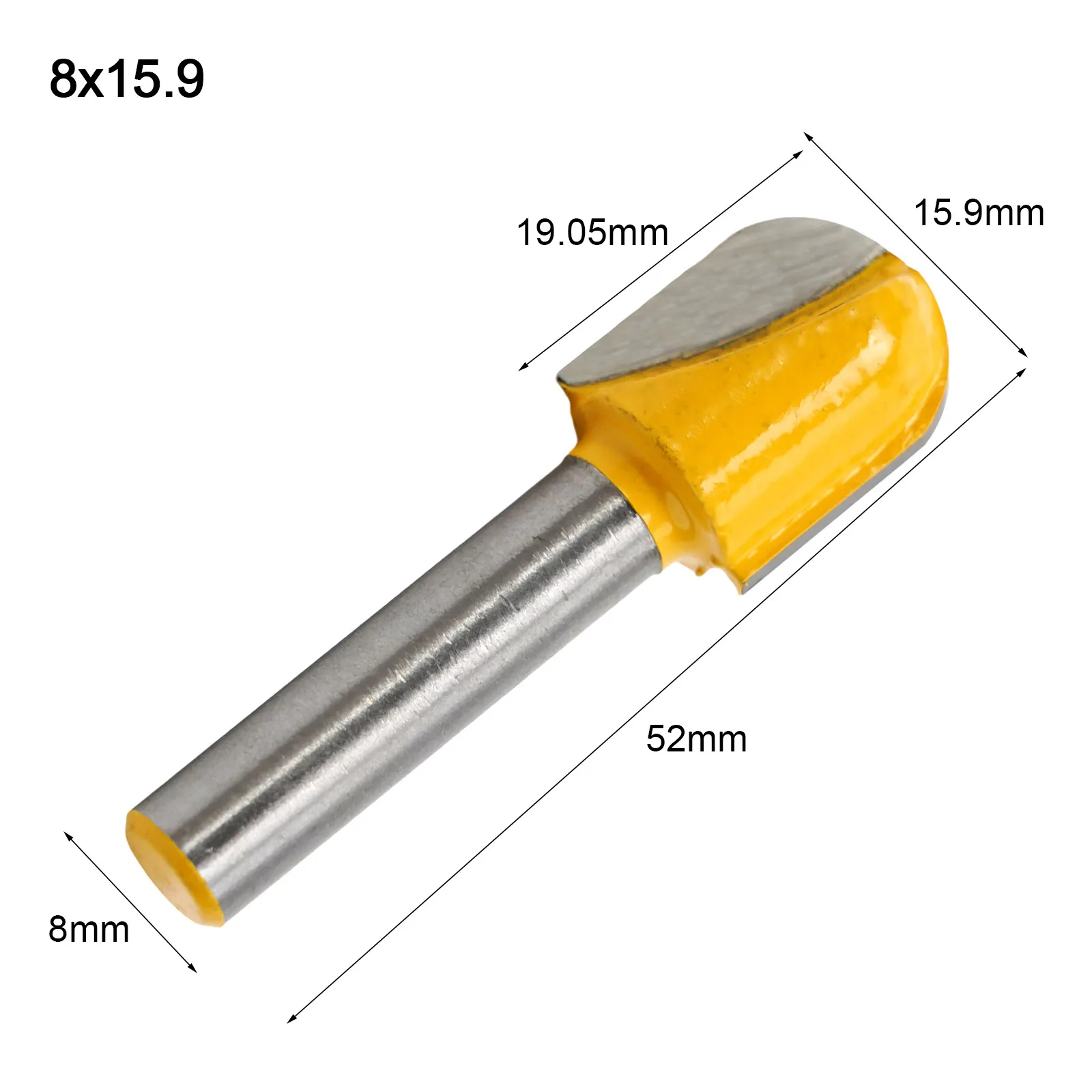 

Milling Cutter Router Bit Long Blade Long Reach Round Nose Wood Router Bit YG6X 8MM Shank Woodworking Tools Convenient