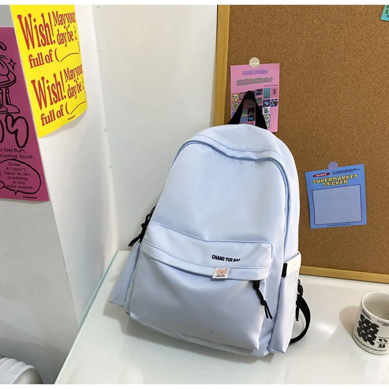 

Girls Schoolbag Students Stunning Cute Small Fresh Sen Nylon Backpack large capacity solid color