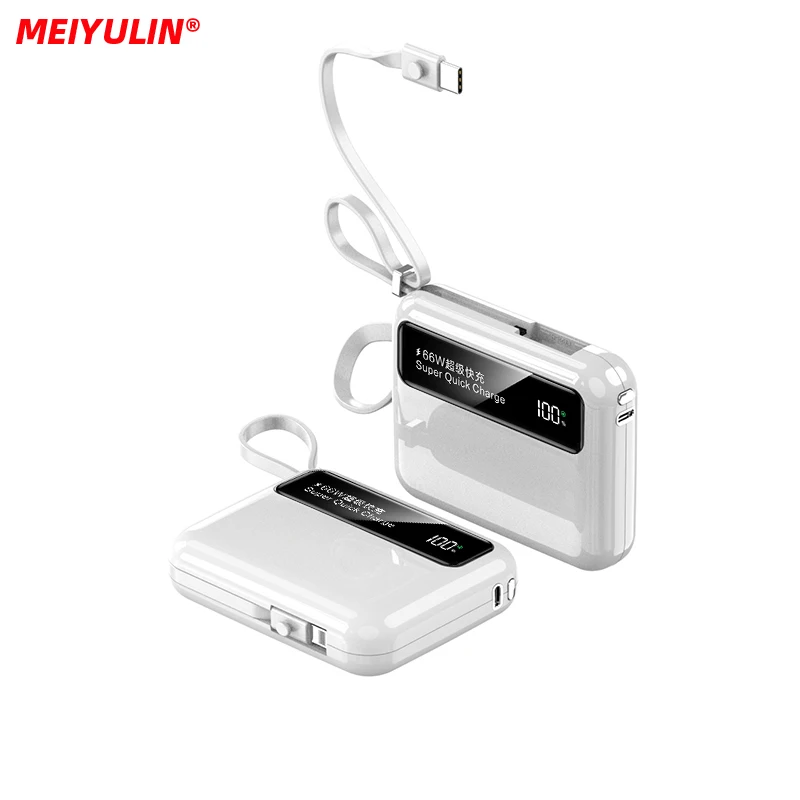 22 5 Вт Power Bank с быстрой зарядкой 10000 мАч USB C PD20 зарядное устройство кабелем