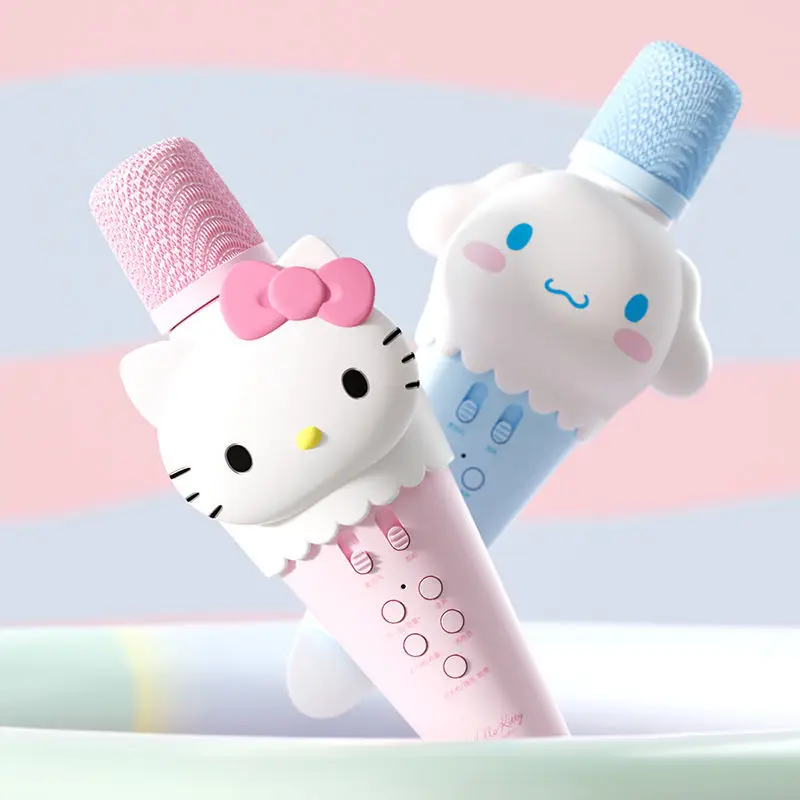 

New Sanrio hello kitty children's microphone baby toy karaoke audio integrated microphone wireless bluetooth connection singing