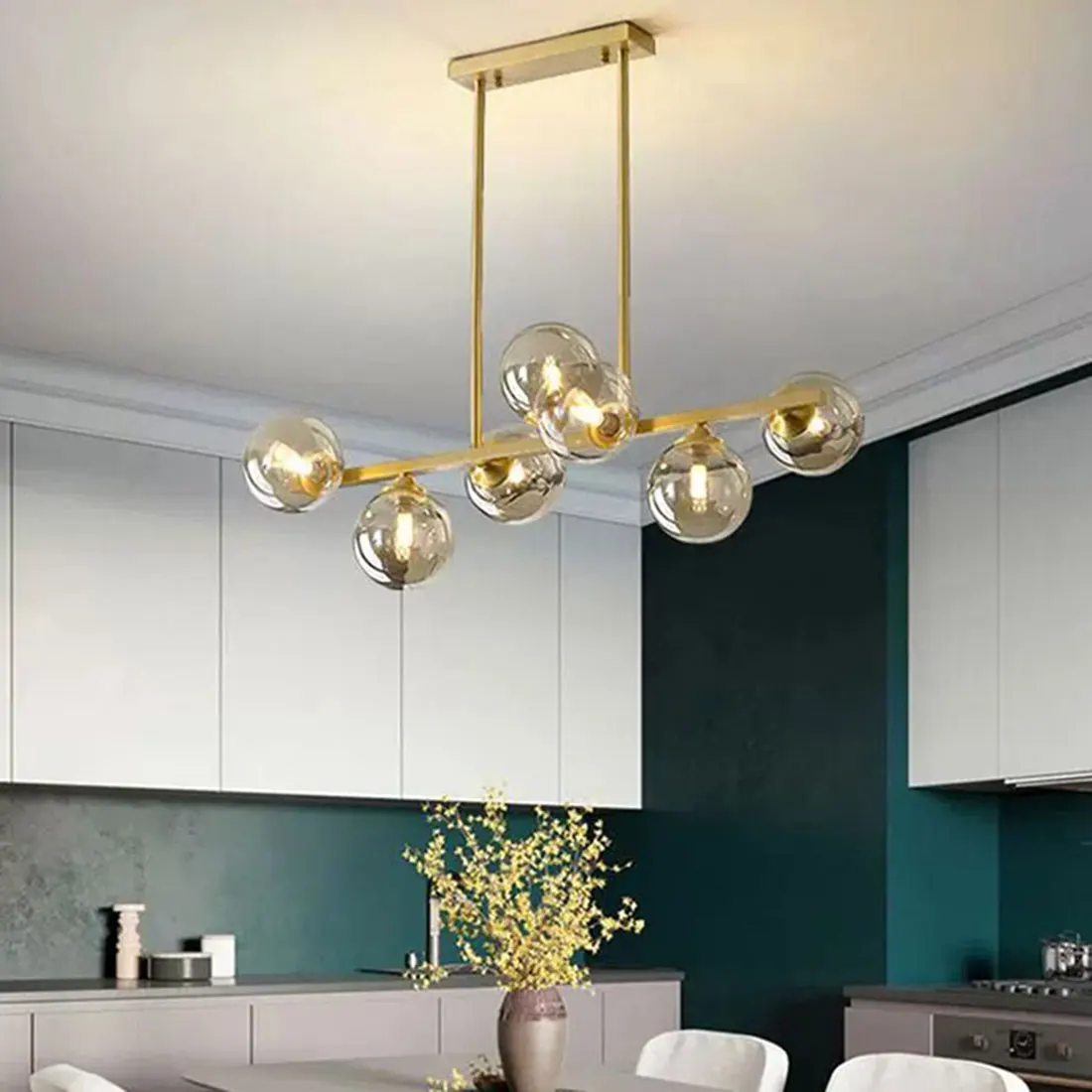 Сменный стеклянный затемнитель для винтовой головки D12cm D15cm G9 Янтарный коньяк