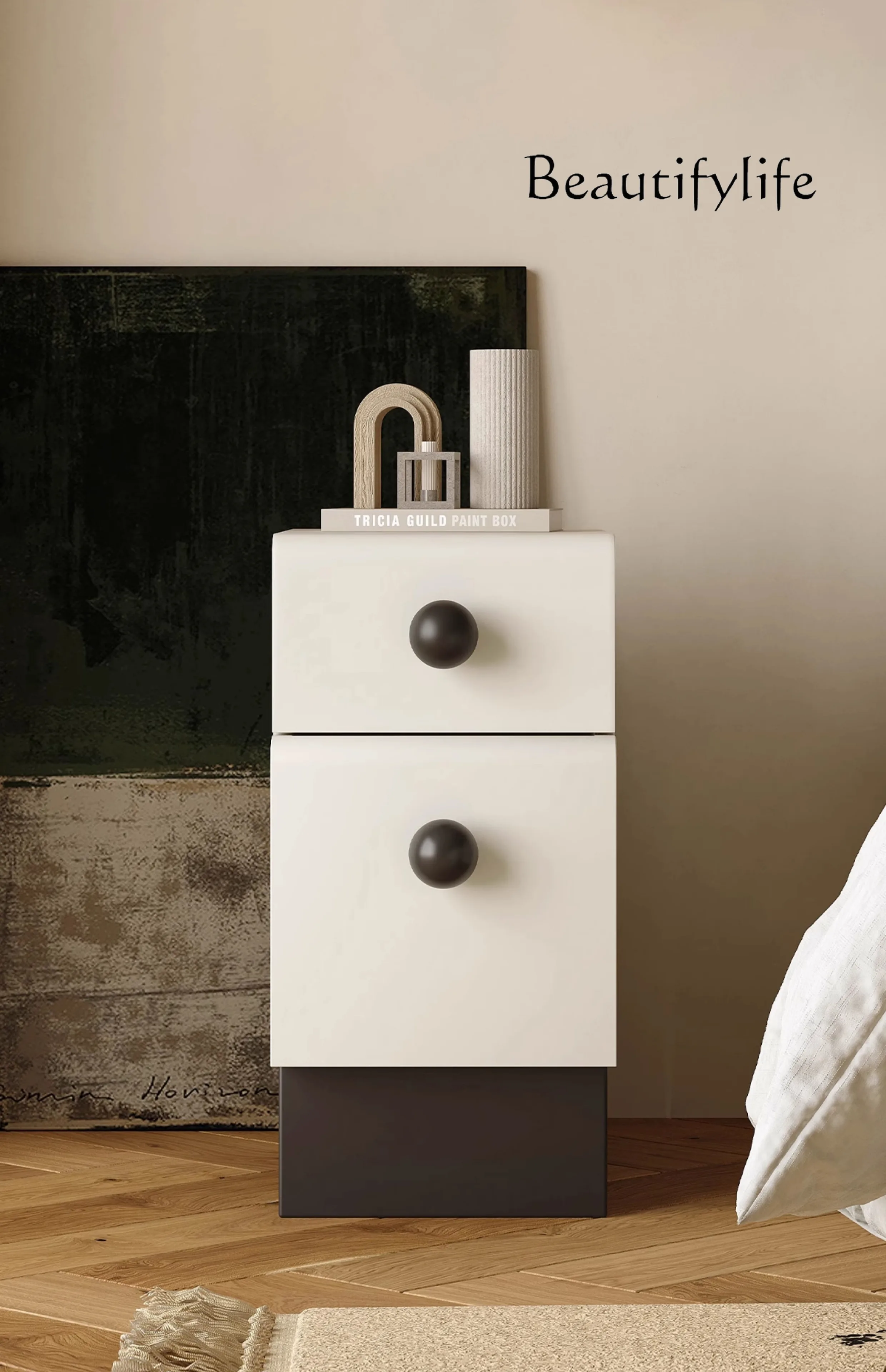 Скандинавская небольшая прикроватная тумба для дома и спальни простой узкий