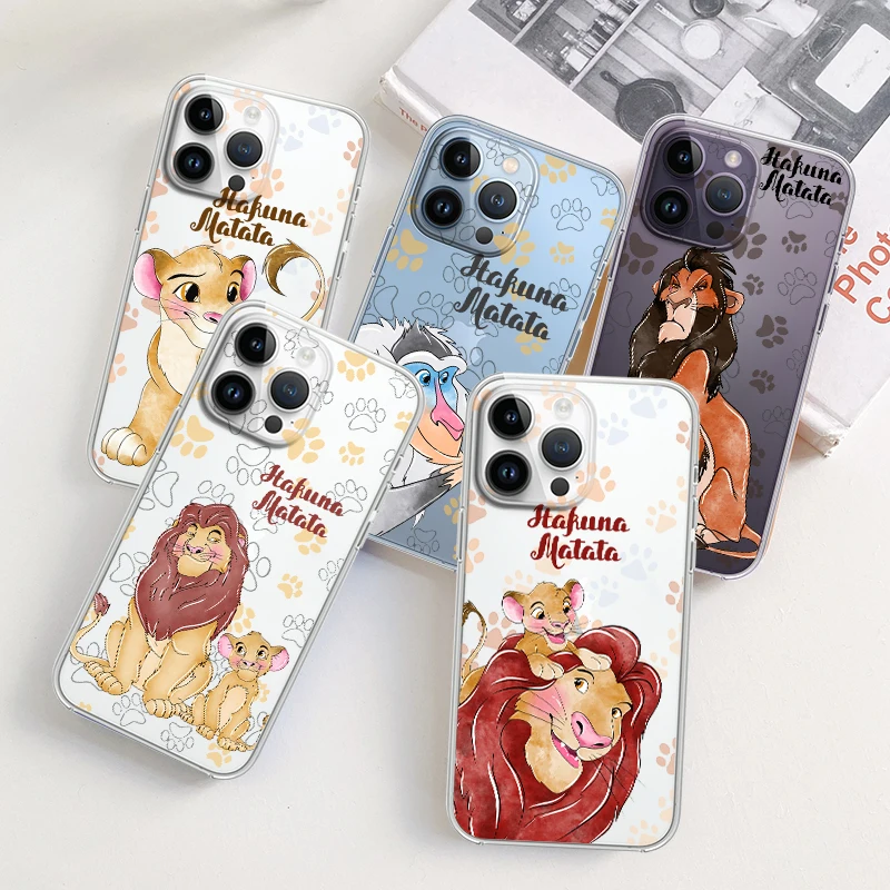 

The Lion King Hakuna For Apple iPhone 14 13 12 11 Pro Max Mini XS Max X XR 7 8 Plus 5S Silicone Transparent Phone Case Fundas