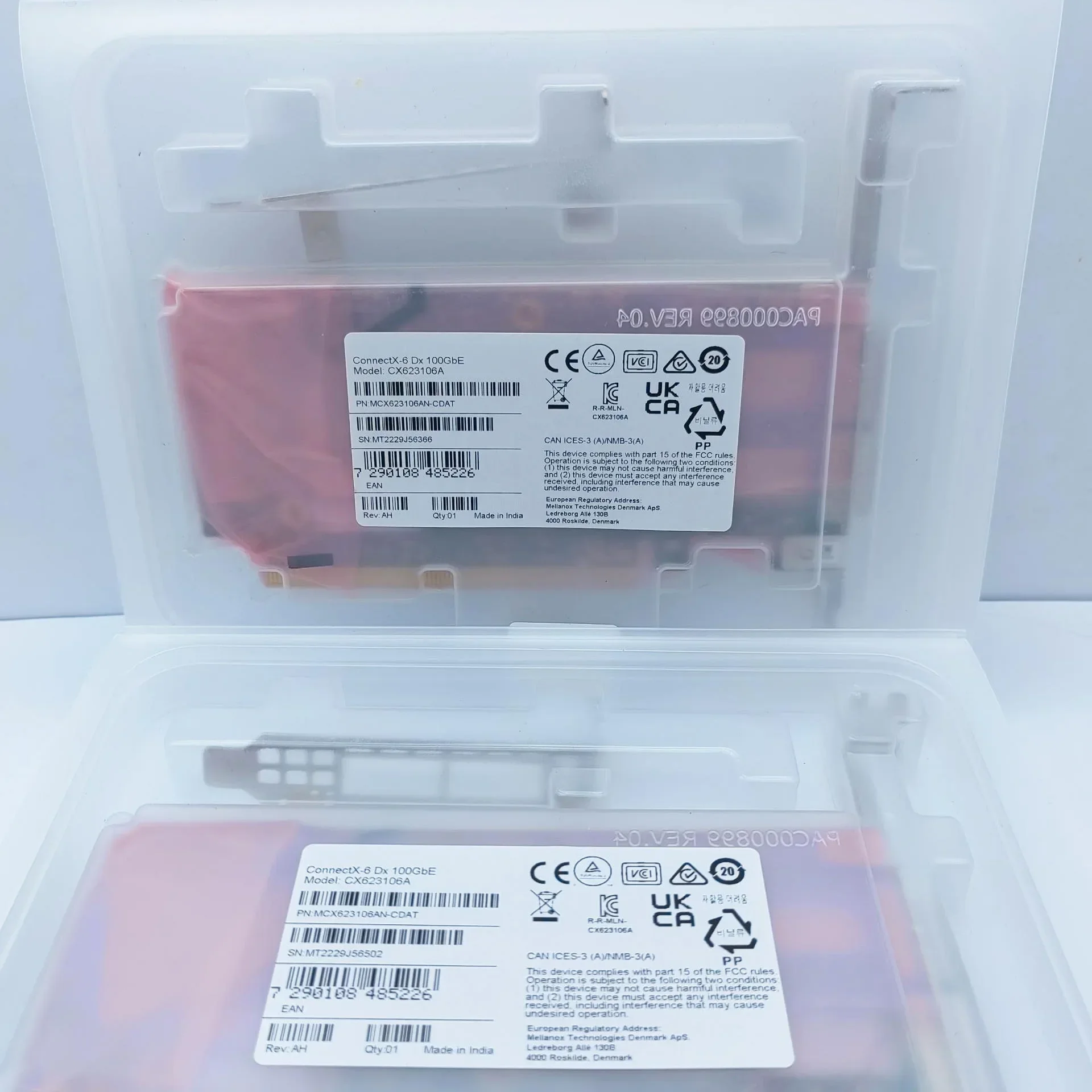 Mellanox MCX 623106 AN-CDAT ConnectX-6 100GbE Двухпортовая карта адаптера QSFP56 PCIe 4.0 x16 Crypto Tall Bracket