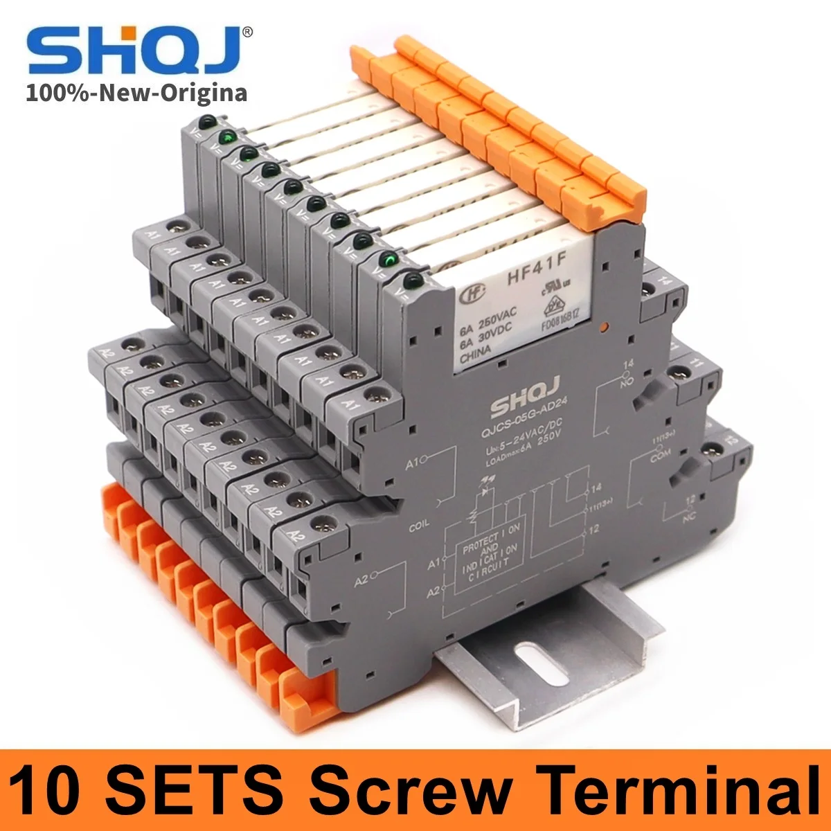 10 шт. SHQJ 41F-1Z-C4-1 HF41F 24-ZS 12-ZS 5-ZS 24 в 12 В 5 в SPDT 1CO 6A вставной терминал ультратонкий релейный модуль памяти