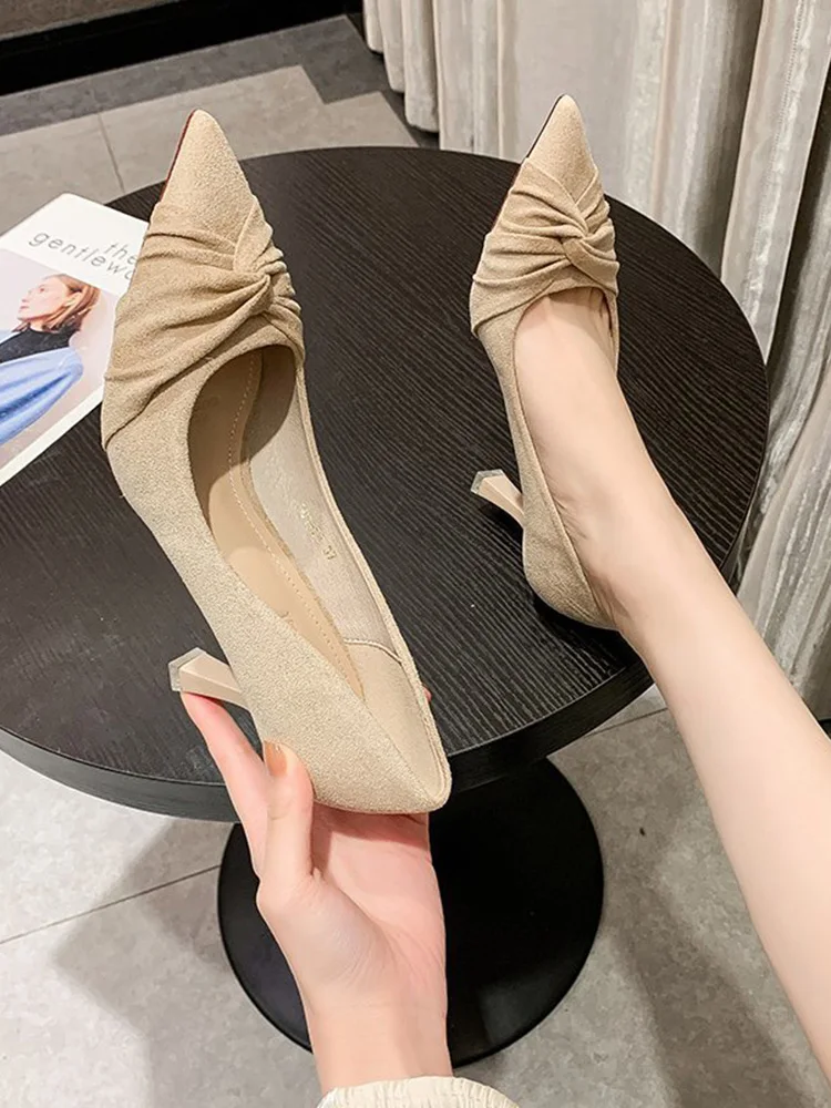 

Shallow Mouth African Woman Shoe High Heels Stiletto Lace-Up Pointed Pumps Sexy Sandals Slip On All-Match Sweet 2022 Burgundy Fi