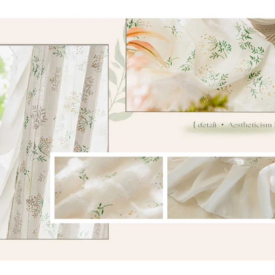 Корейские занавески с рюшами и ромашками дорожные карманные шторы цветочным