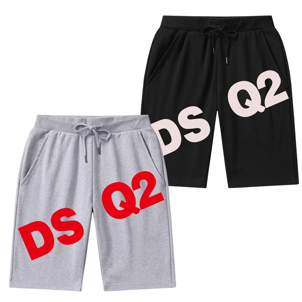 

DSQ2 ICON Men's and Women's Fashion Trend Beach Cotton Casual Shorts Gym Sports Elastic Waist Shorts Boyfriend Girlfriend Gift