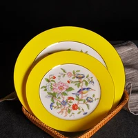 mosaic tableware set bone china dinner plates golden edge tea cup saucer milk mug coffeecup set for home kitchen supplies