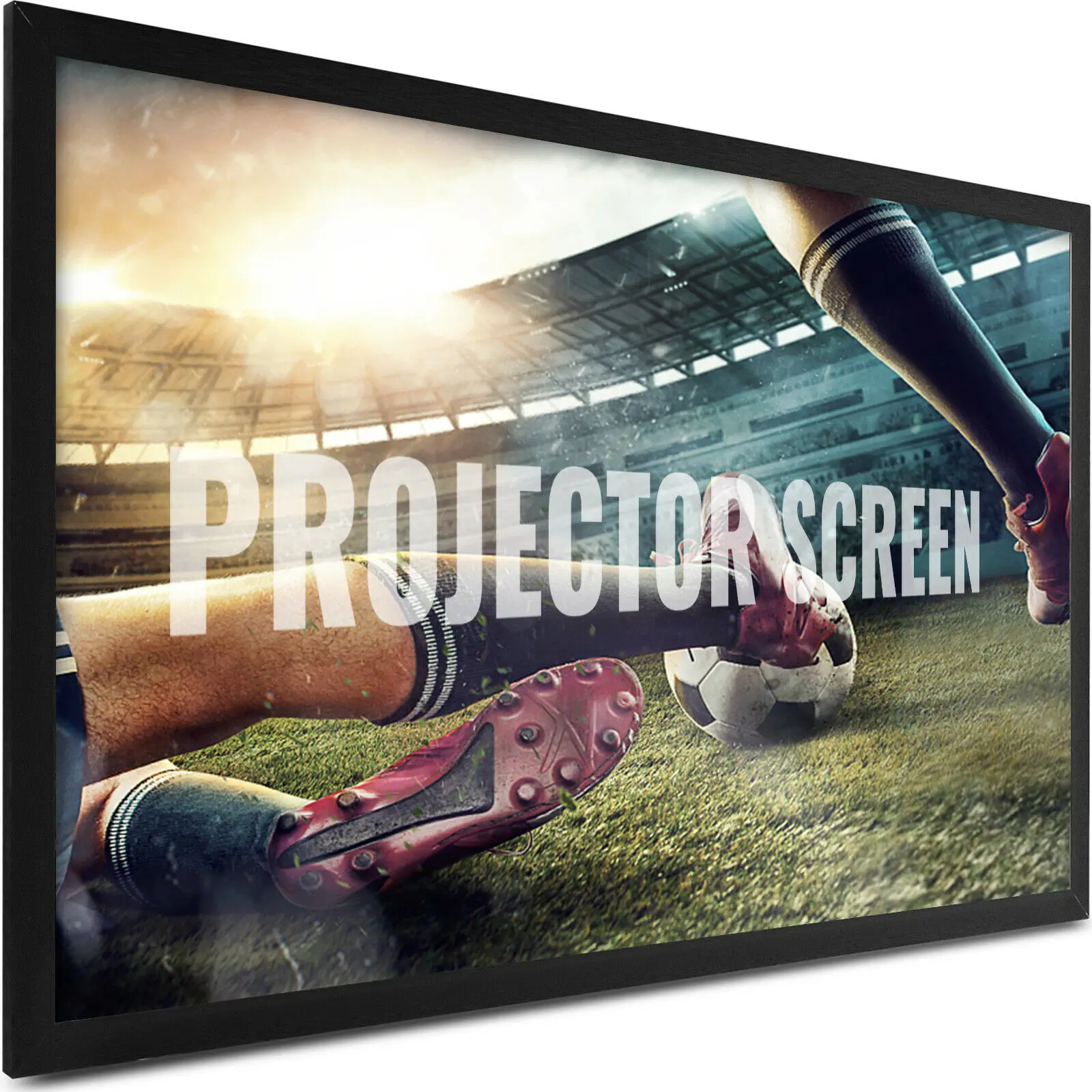 

White Screen Large Aluminum 100" 16:9 3D 4K Cinema Projection Canvas for Home Theater