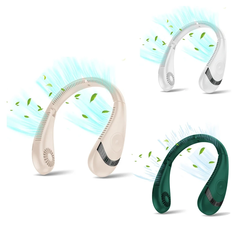 

Portable Hanging Neck Fan 5000Mah Bladeless Sports Fans With 3 Speeds For Outdoor, Home, Office, School, Camping