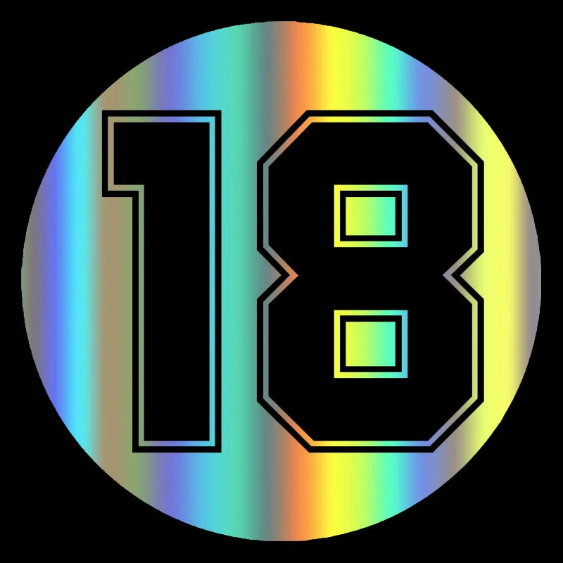 Забавная виниловая наклейка фигурка гоночного номера 18 автомобильная